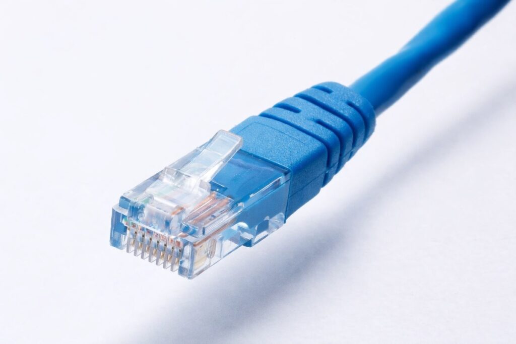 Blue Ethernet Cable with RJ45 Connector