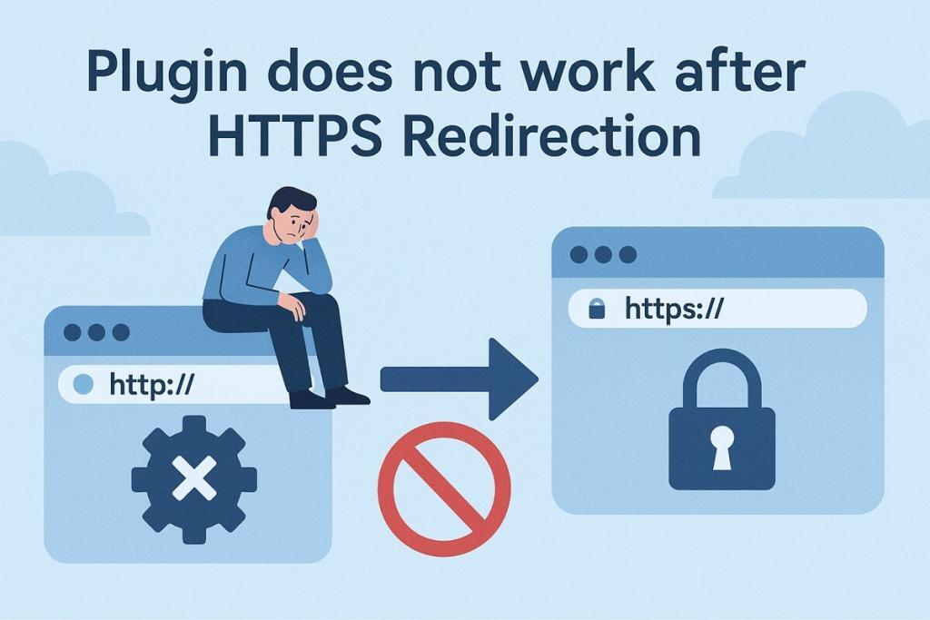 Plugin does not work after HTTPS Redirection