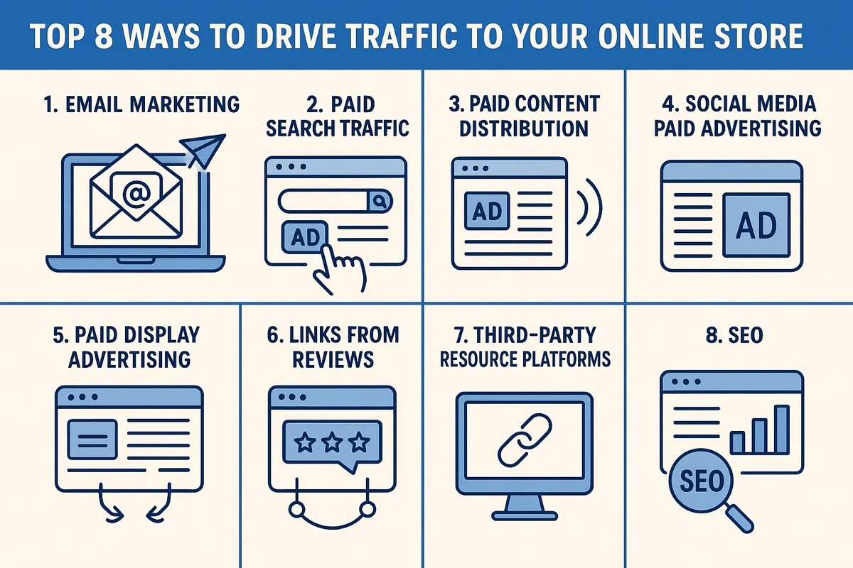 Top 8 Ways to Drive Traffic to Your Online Store