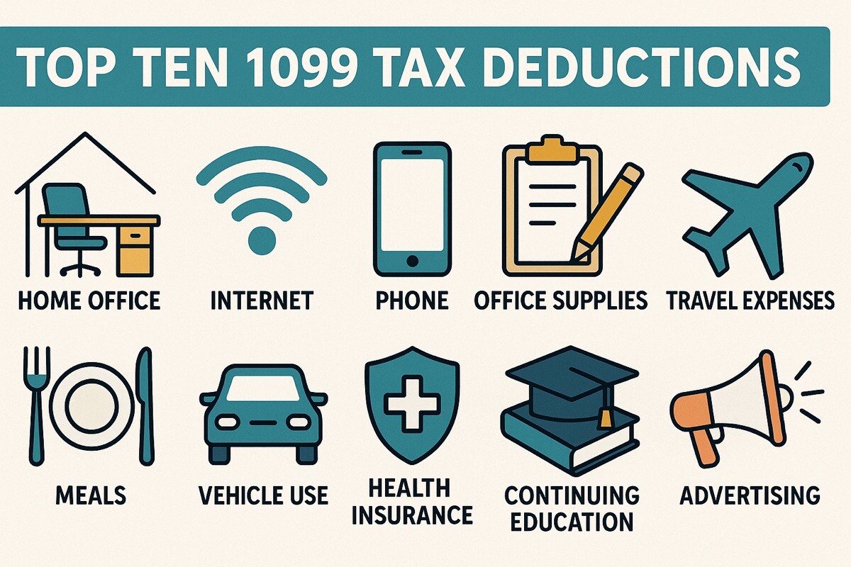 Top Ten 1099 Tax Deductions