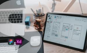 Design on tablet screen