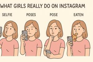 What Girls Actually Do on Instagram