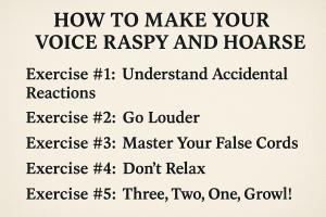 5 Exercises to Make Your Voice Raspy and Hoarse