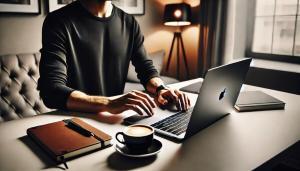 Focused Productivity: Working on a MacBook Pro