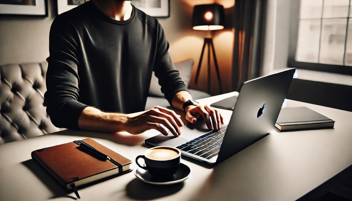 Focused Productivity: Working on a MacBook Pro