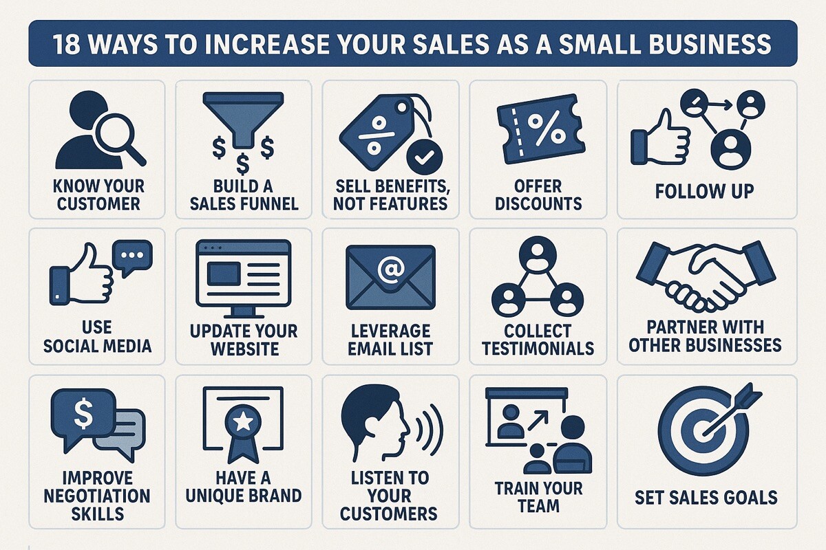 18 Proven Strategies to Boost Small Business Sales