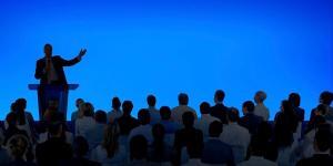 Politician Giving a Presentation