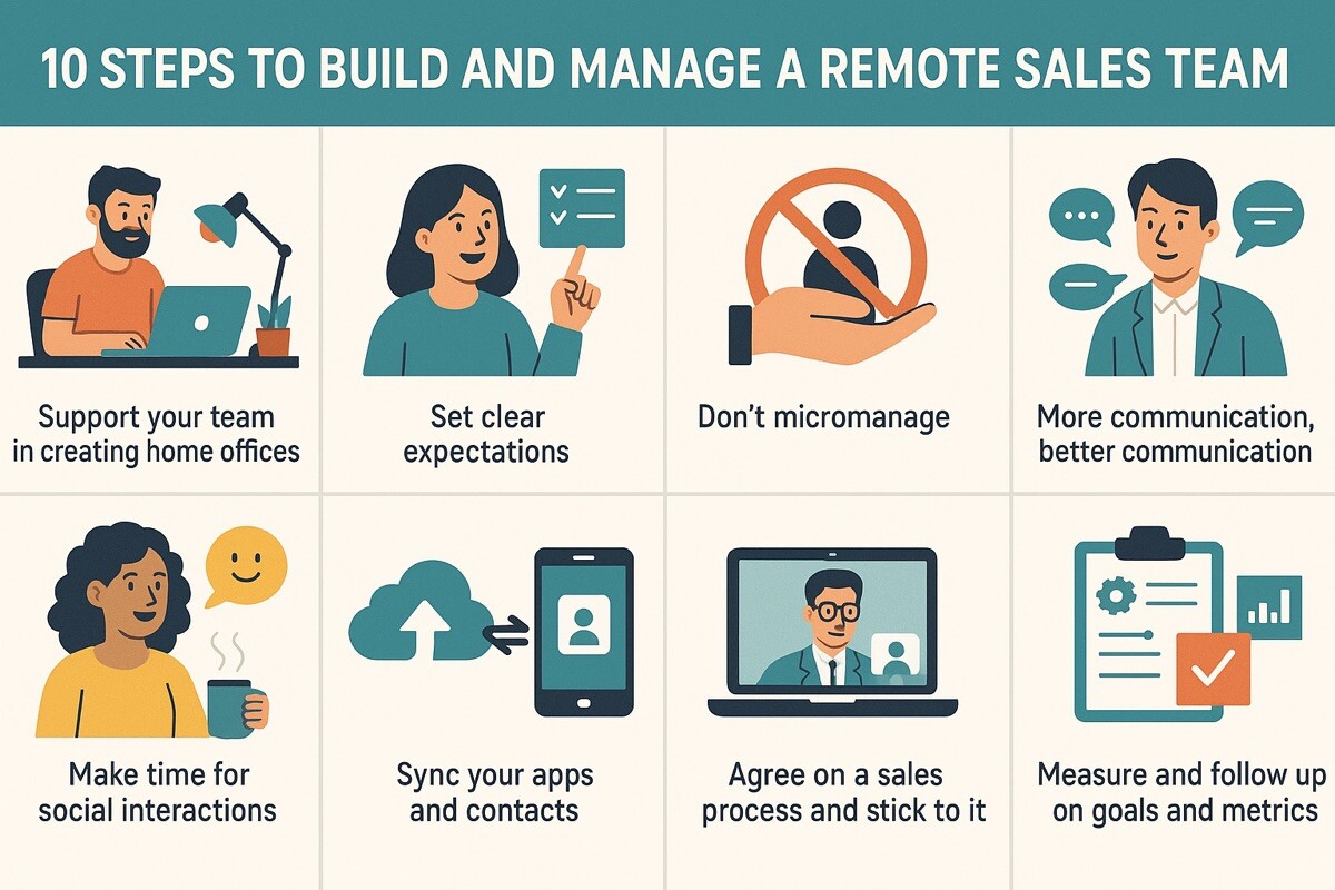 Top 10 Steps to Build and Manage a Remote Sales Team
