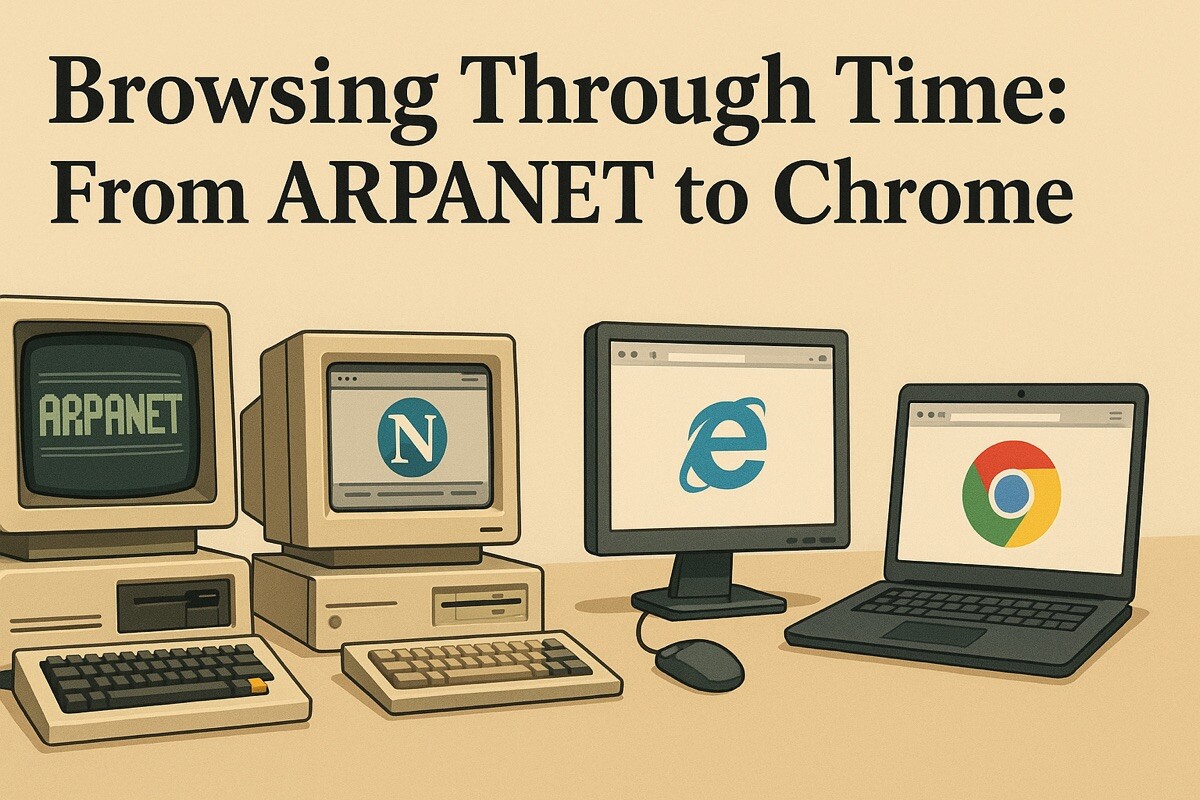 Browsing Through Time: The Evolution of Web Browsers from ARPANET to Chrome