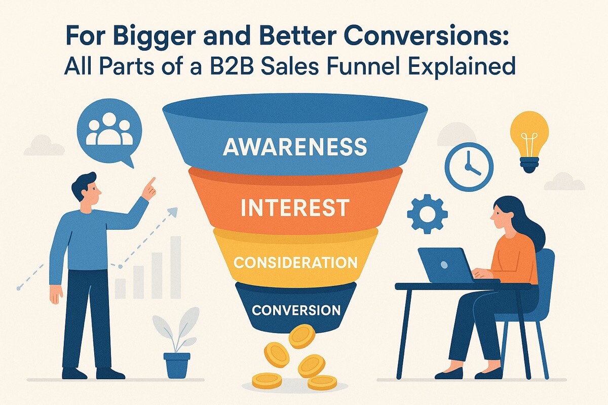 For Bigger and Better Conversions: All Parts of a B2B Sales Funnel Explained