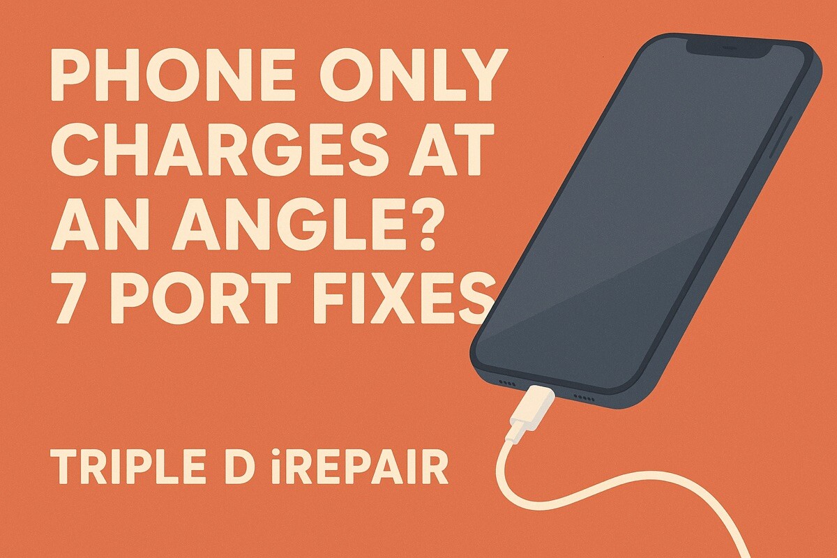 Phone Only Charges at an Angle? 7 Port Fixes | Triple D iRepair