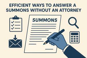 Efficient Ways to Answer a Summons Without an Attorney