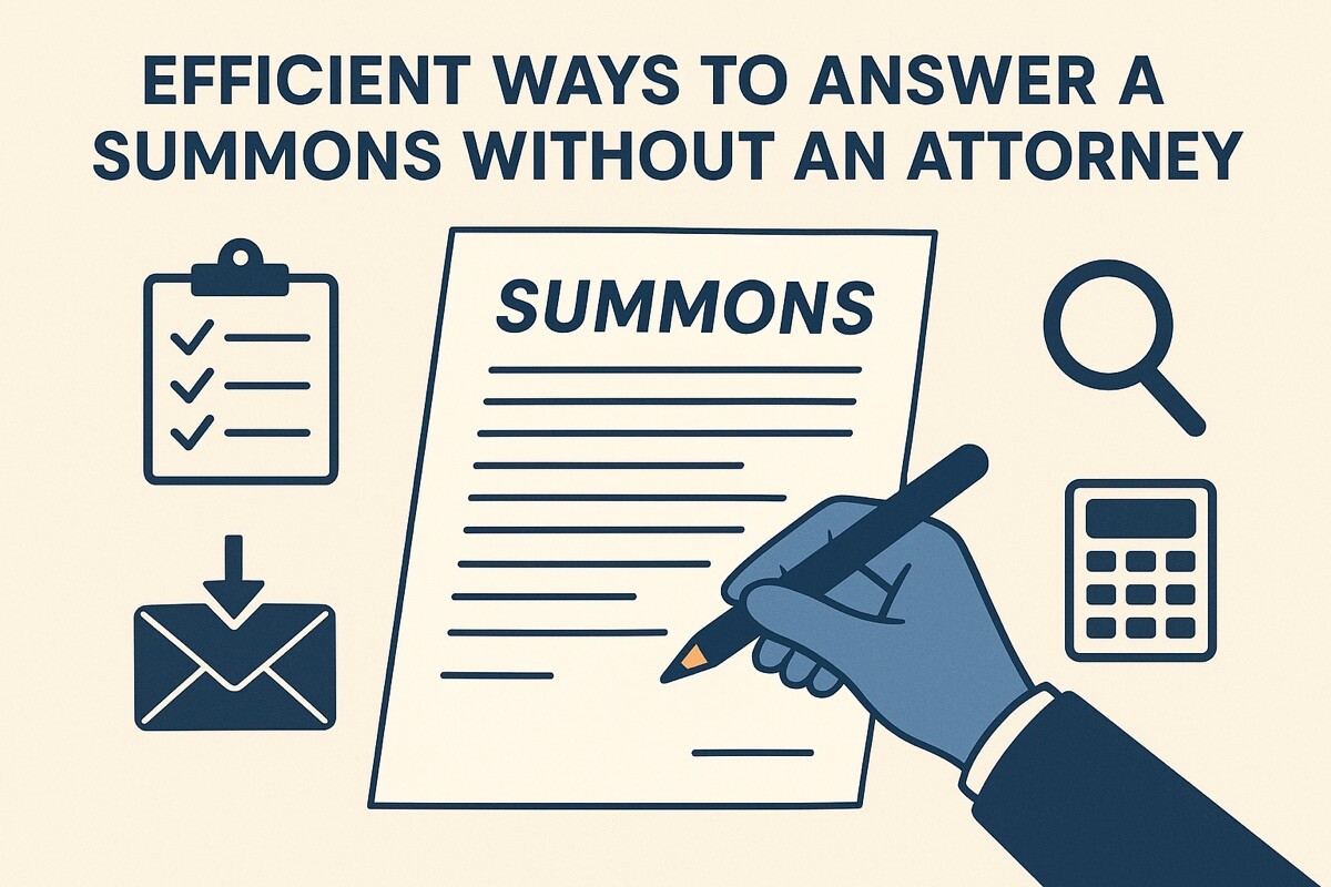 Efficient Ways to Answer a Summons Without an Attorney