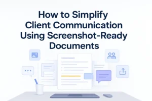 How to Simplify Client Communication Using Screenshot-Ready Documents