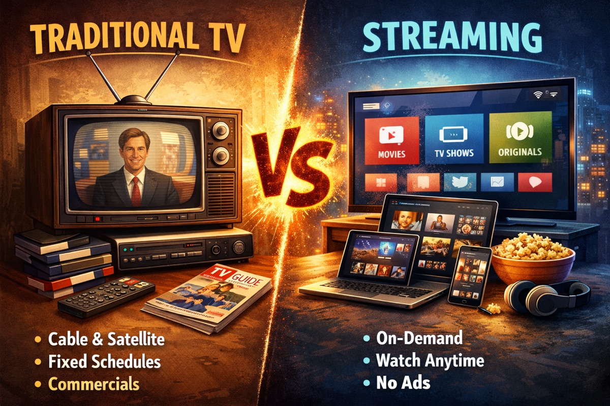 Traditional TV vs Streaming