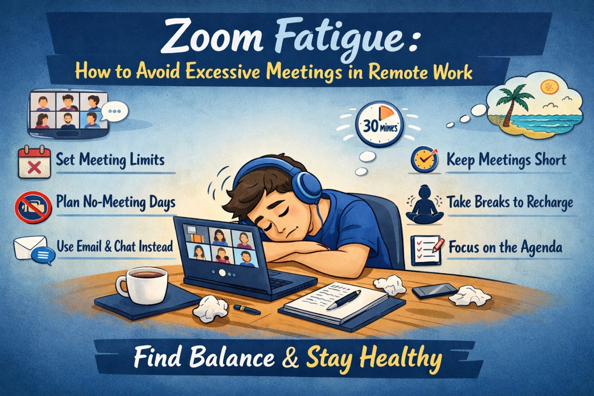 Zoom fatigue: How to avoid excessive meetings in remote work