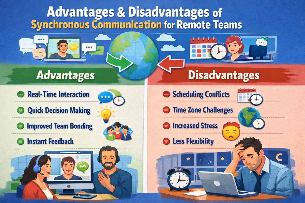 Advantages and Disadvantages of Synchronous Communication for Remote Teams