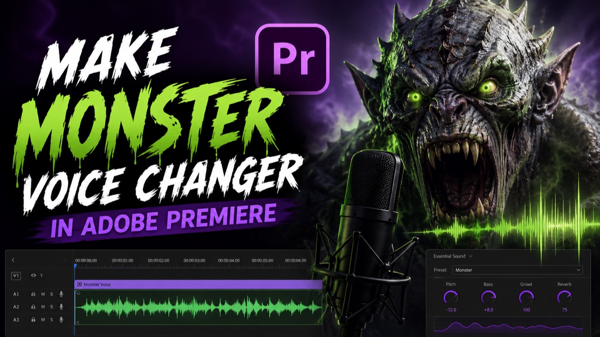 Make Monster Voice Changer in Adobe Premiere