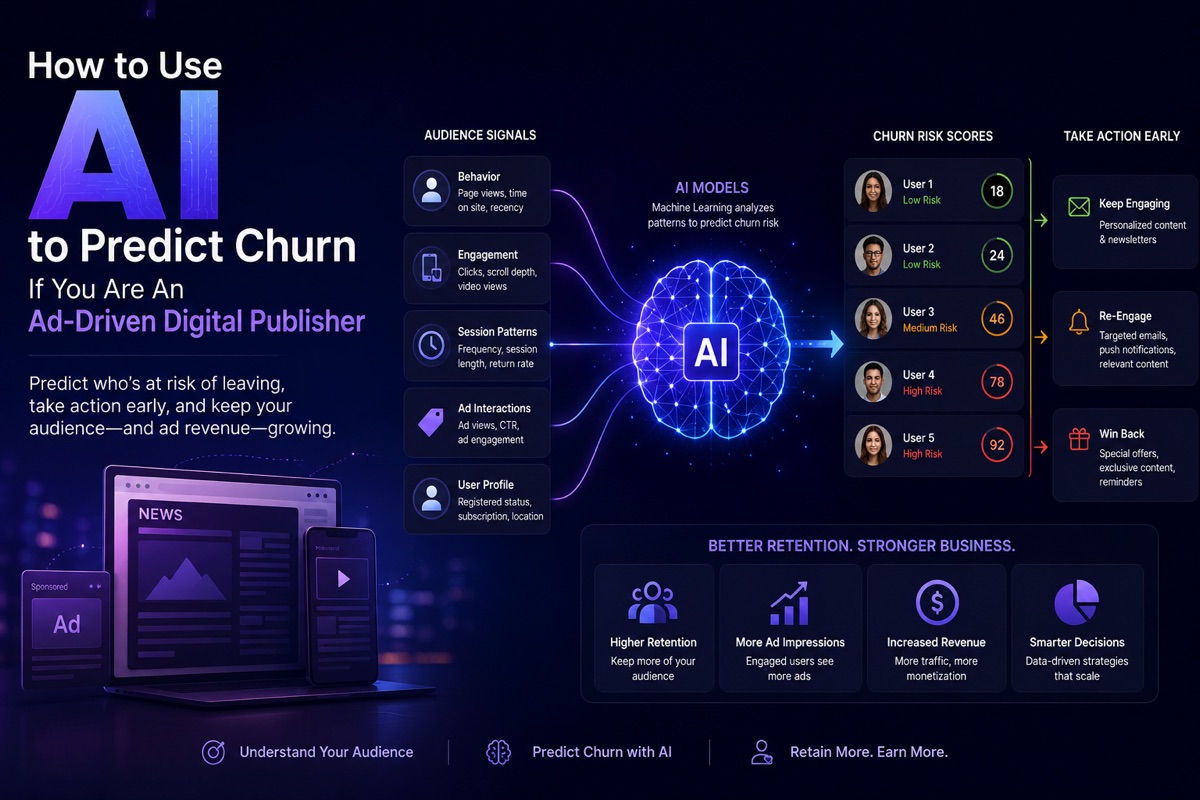 How to Use AI to Predict Churn If You Are An Ad-Driven Digital Publisher