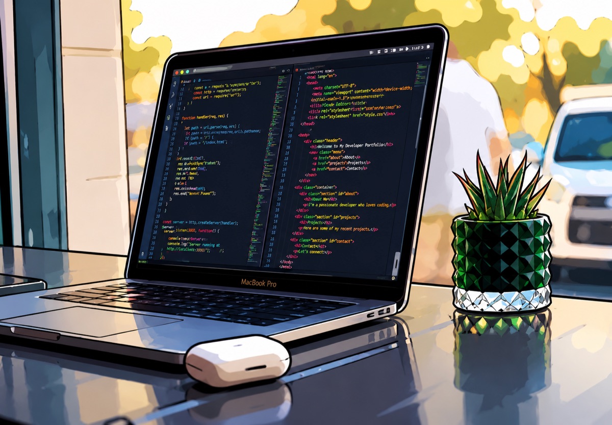 Writing Code on a Laptop